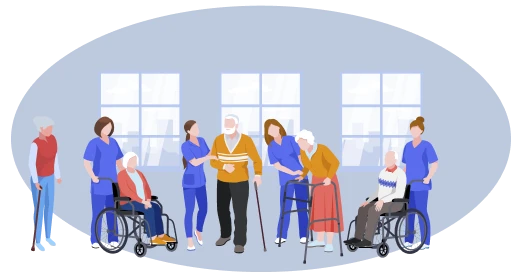 専門的な看護のイラスト